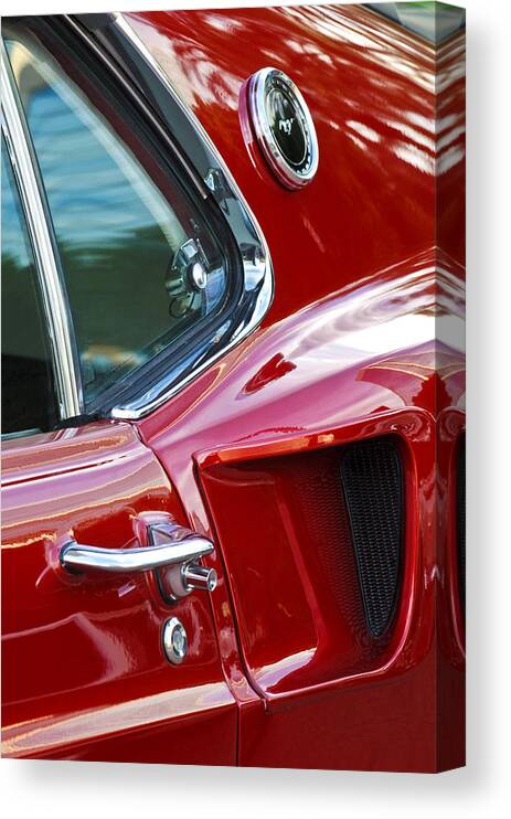 1969 Ford Mustang Mach 1 Canvas Print featuring the photograph 1969 Ford Mustang Mach 1 Side Scoop by Jill Reger