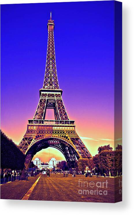 Eiffel Tower Canvas Print featuring the photograph Eiffel Tower #2 by Charuhas Images