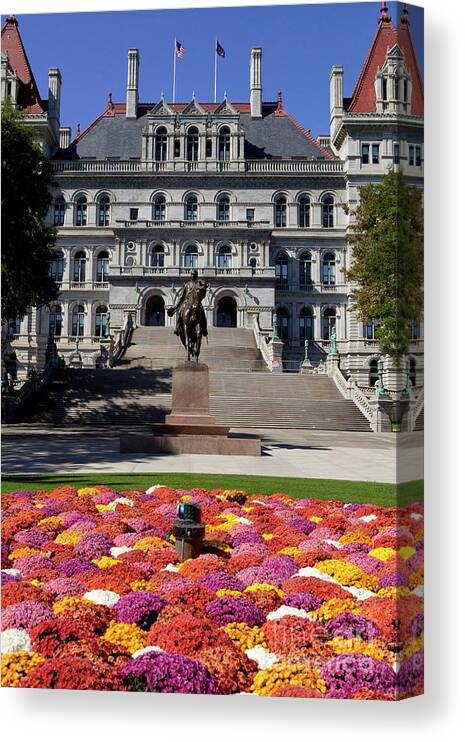 New York Canvas Print featuring the photograph New York state capitol building #3 by Anthony Totah