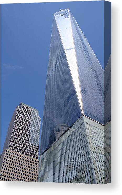 One World Trade Center Canvas Print featuring the photograph One World Trade Center by Flavia Westerwelle