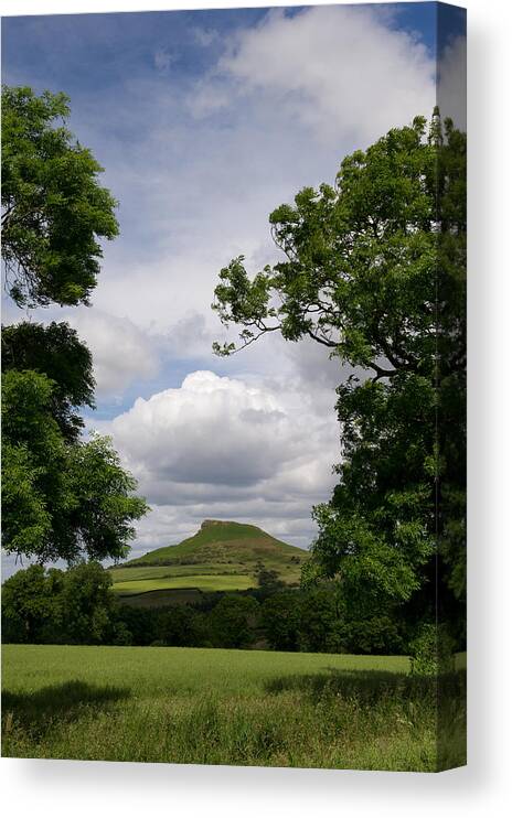 Cleveland Canvas Print featuring the photograph Roseberry Topping #4 by Gary Eason
