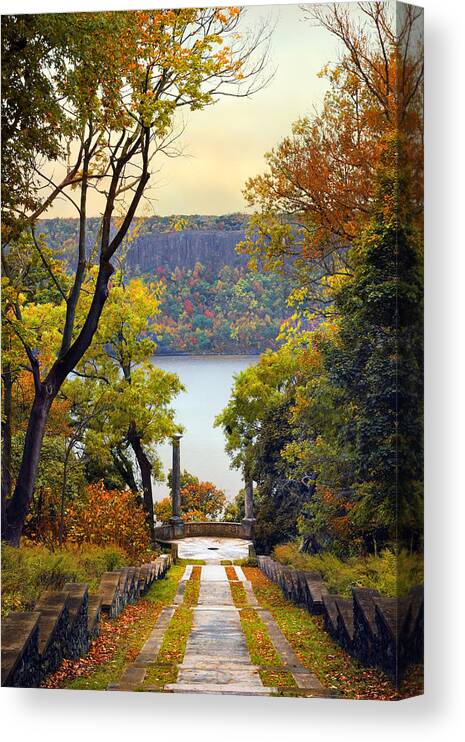 Untermyer Garden Canvas Print featuring the photograph The Vista Steps by Jessica Jenney