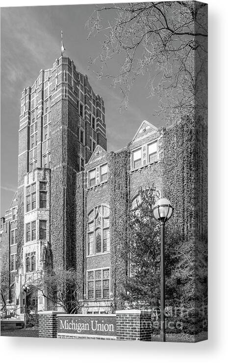 Ann Arbor Canvas Print featuring the photograph University of Michigan Union #2 by University Icons