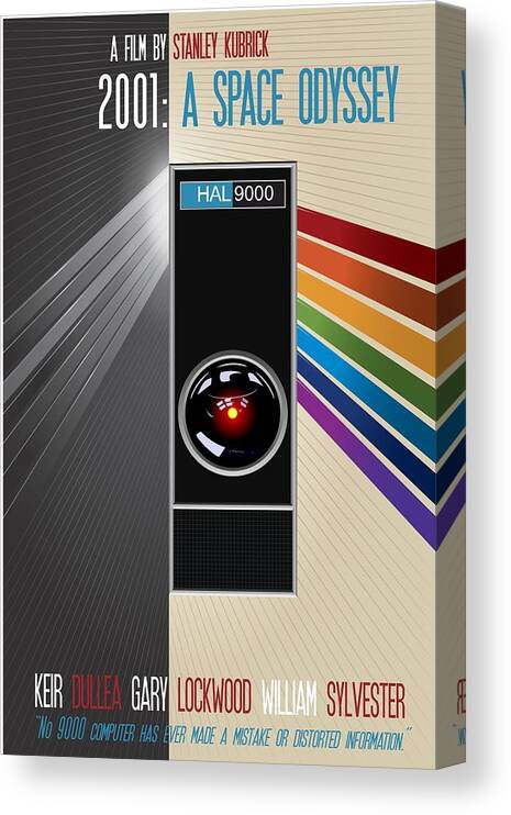 2001 Canvas Print featuring the painting 2001 A Space Odyssey Poster Print - No 9000 Computer Has Ever Made A Mistake by Beautify My Walls