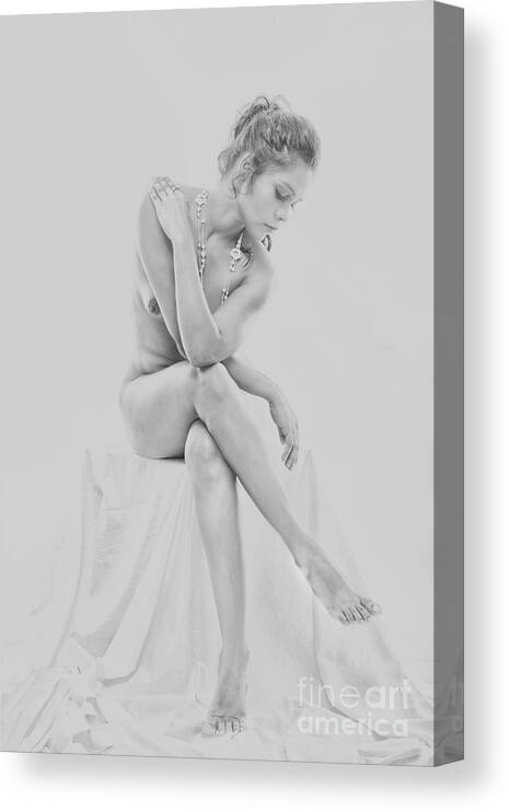 Nude Canvas Print featuring the photograph Angela #29 by Kiran Joshi