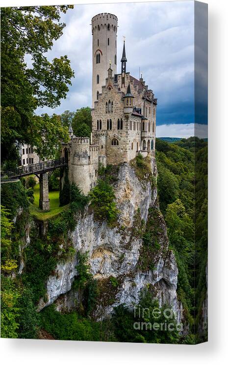 Lichtenstein Castle Canvas Print featuring the photograph Lichtenstein Castle - Baden-Wurttemberg - Germany by Gary Whitton