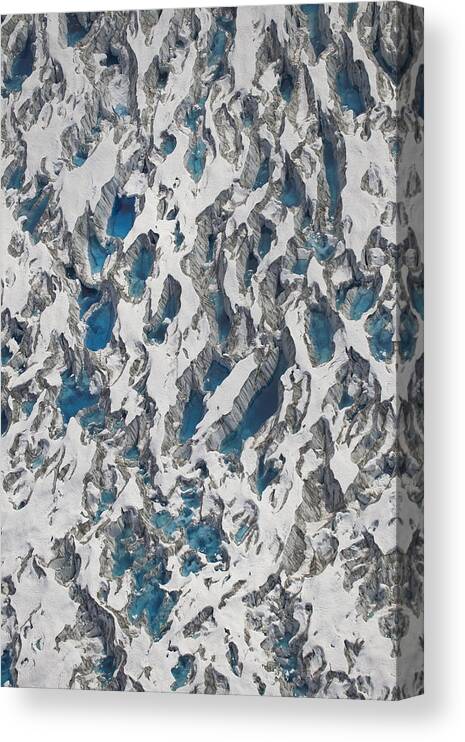 Mp Canvas Print featuring the photograph Meltwater Lakes On Hubbard Glacier #3 by Matthias Breiter