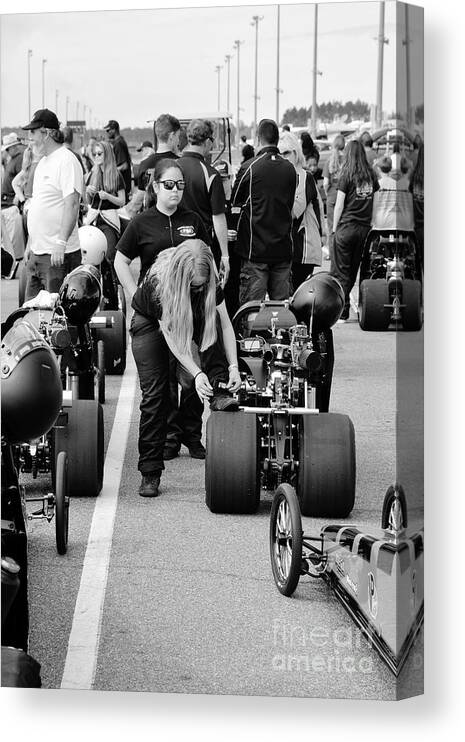 Drag Canvas Print featuring the photograph Junior Drag Racing March 2017 #35 by Jack Norton