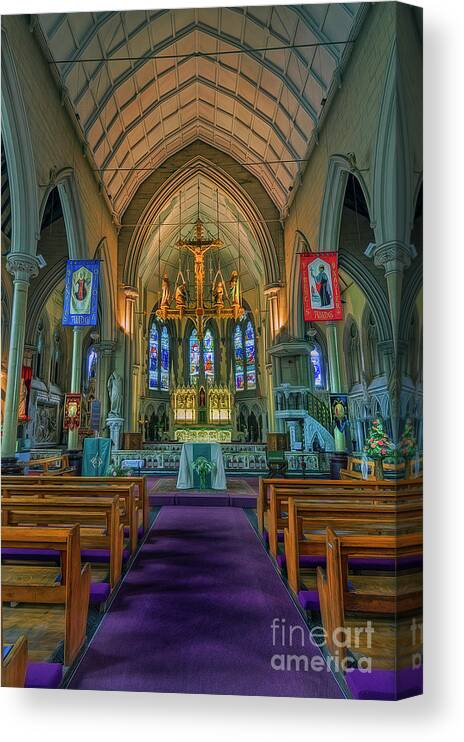 Church Canvas Print featuring the photograph Gods Light #4 by Ian Mitchell