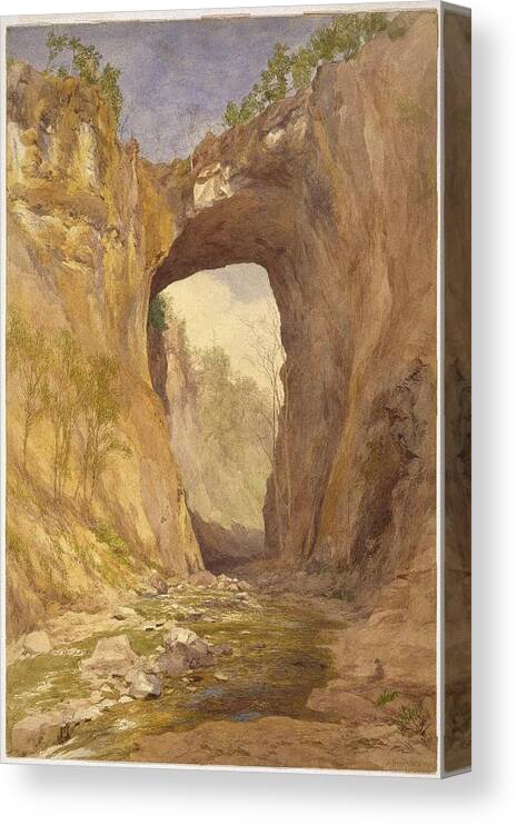John Henry Hill (american Canvas Print featuring the painting Natural Bridge #4 by John Henry