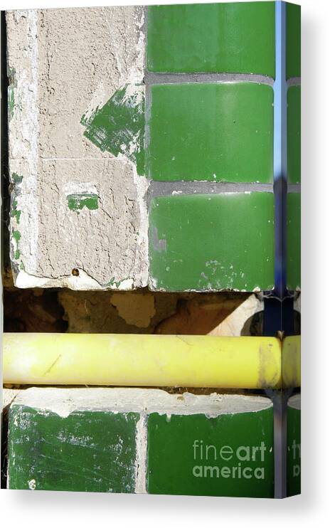 Abandoned Canvas Print featuring the photograph Old brick wall #4 by Tom Gowanlock