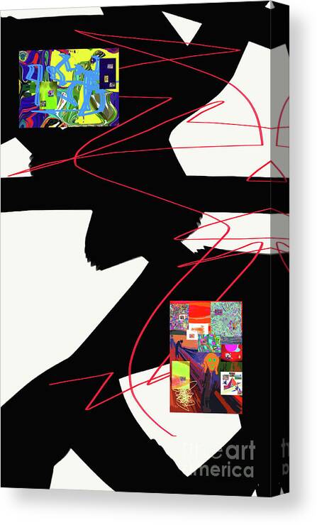 Walter Paul Bebirian Canvas Print featuring the digital art 6-22-2015dabcdefghijklmnopqrtuvwxyzabc by Walter Paul Bebirian