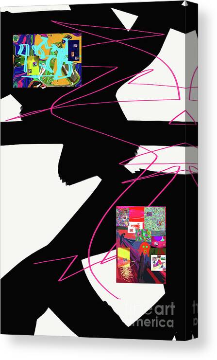 Walter Paul Bebirian Canvas Print featuring the digital art 6-22-2015dabcdefghijklmnopqrtuvwxyzabcde by Walter Paul Bebirian