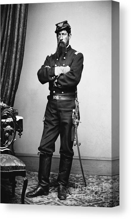 1862 Canvas Print featuring the photograph Civil War: Union Soldier #6 by Granger