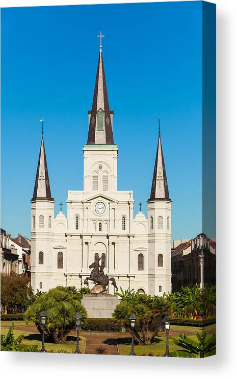 Architecture Canvas Print featuring the photograph Saint Louis Cathedral #6 by Raul Rodriguez