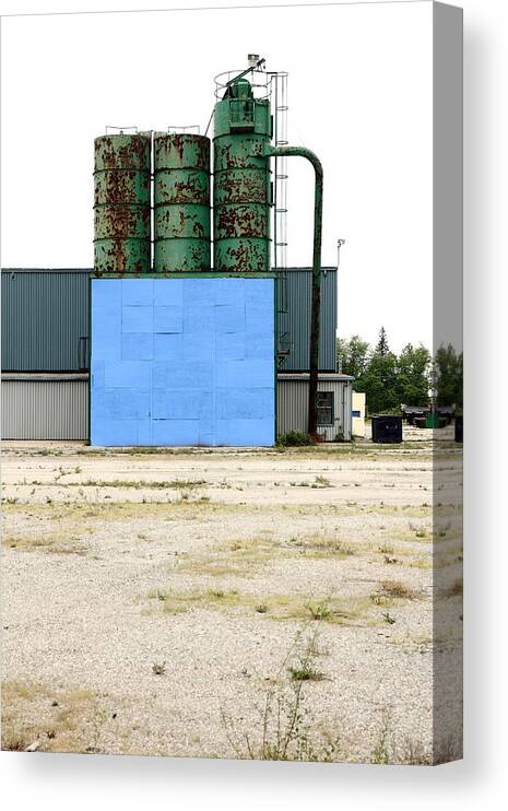 Blue Canvas Print featuring the photograph 8bit Blue In Reality by Kreddible Trout