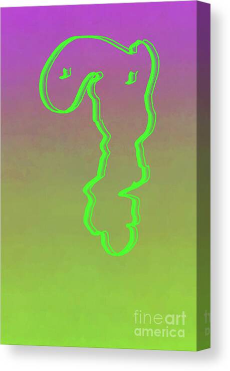 Walter Paul Bebirian Canvas Print featuring the digital art 9-3-2015babcdefghijkl by Walter Paul Bebirian