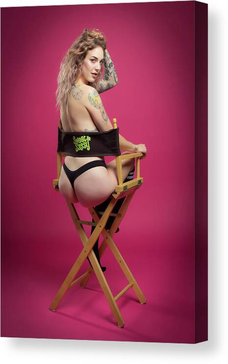 Implied Nude Canvas Print featuring the photograph Danni #9 by La Bella Vita Boudoir