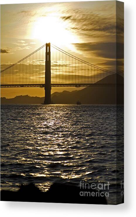 Golden Gate Canvas Print featuring the photograph Golden Gate Bridge in San Francisco #9 by ELITE IMAGE photography By Chad McDermott