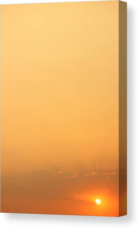 Minimalist Sunset Canvas Print featuring the photograph A Minimalistic Sunset by Prakash Ghai