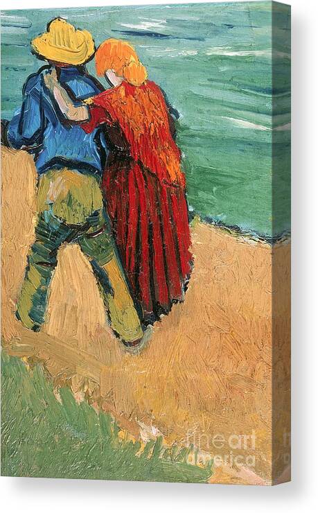 Pair Canvas Print featuring the painting A Pair of Lovers by Vincent Van Gogh
