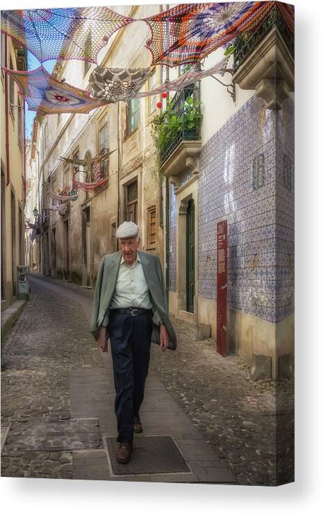 Coimbra Canvas Print featuring the photograph A Stoll in Coimbra by Patricia Schaefer
