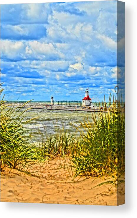 St Joseph Canvas Print featuring the photograph A Sunday At The Beach by Daniel Thompson