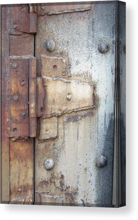 Close Up Canvas Print featuring the photograph ABQ Train Depot Abstract #4 by Feather Redfox