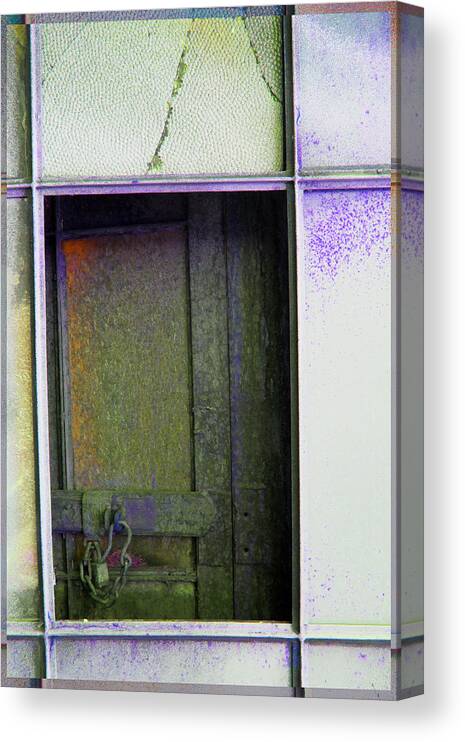 Close Up Canvas Print featuring the photograph ABQ Train Depot Abstract #5 by Feather Redfox