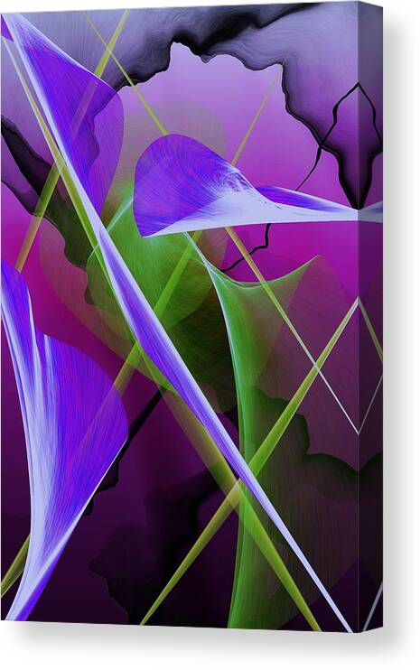 Fine Art Canvas Print featuring the digital art Abstract 0518-03 by David Lane