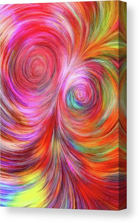 Lines Canvas Print featuring the digital art Abstract 072817 by Matthew Lindley