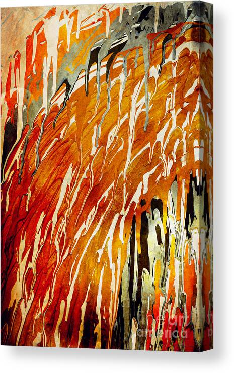 Abstract Canvas Print featuring the painting Abstract A162916 by Mas Art Studio