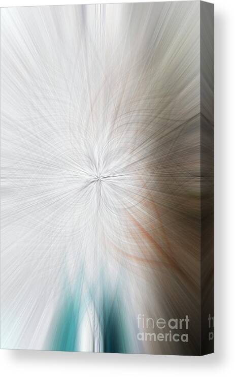 Abstract Canvas Print featuring the photograph Abstract Fog Swinging Bridge by Tamara Becker