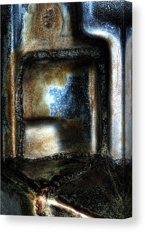 Steel Canvas Print featuring the photograph Abstract of Steel by Scott Wyatt