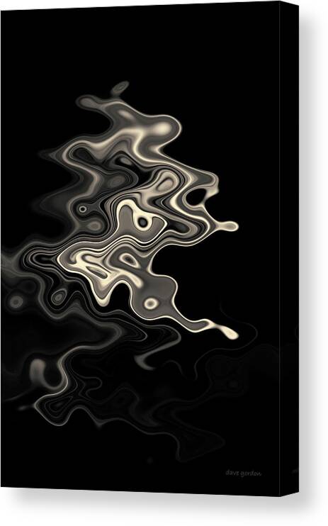 Abstract Canvas Print featuring the photograph Abstract Swirl Monochrome Toned by David Gordon