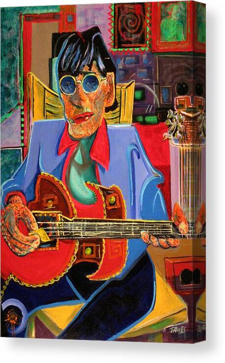 Music Canvas Print featuring the painting Abyss Kit of Blues by Dennis Tawes