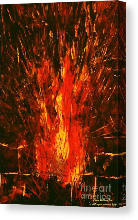 Fire Canvas Print featuring the painting Acrylics by Laara WilliamSen