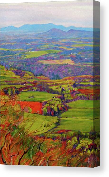 Blue Ridge Parkway Canvas Print featuring the painting After the Rain by Bonnie Mason