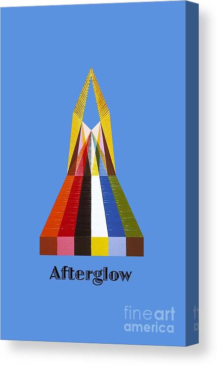 Contemporaryart Canvas Print featuring the painting Afterglow text by Michael Bellon