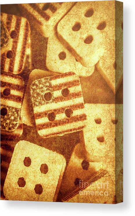 Clothing Canvas Print featuring the photograph Age old fashion buttons by Jorgo Photography