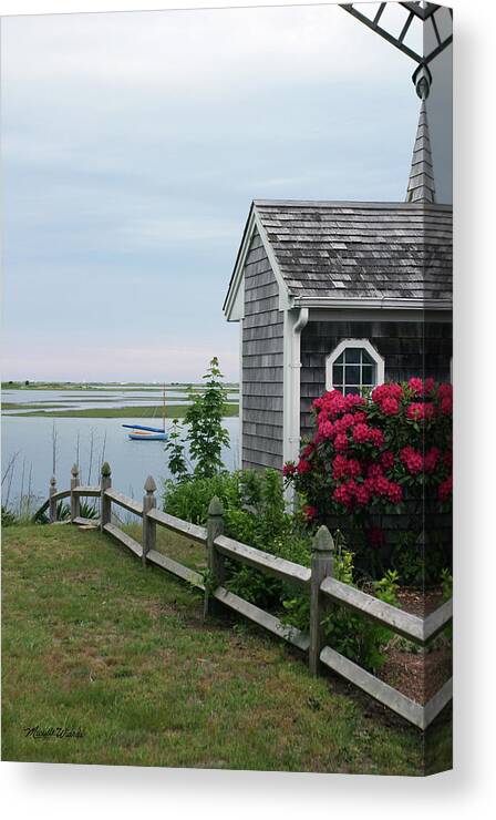 Windmill Canvas Print featuring the photograph Along the Bass River South Yarmouth Masssachusetts by Michelle Constantine