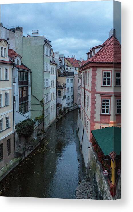 Prague Canvas Print featuring the photograph Along the Prague Canals by Matthew Wolf