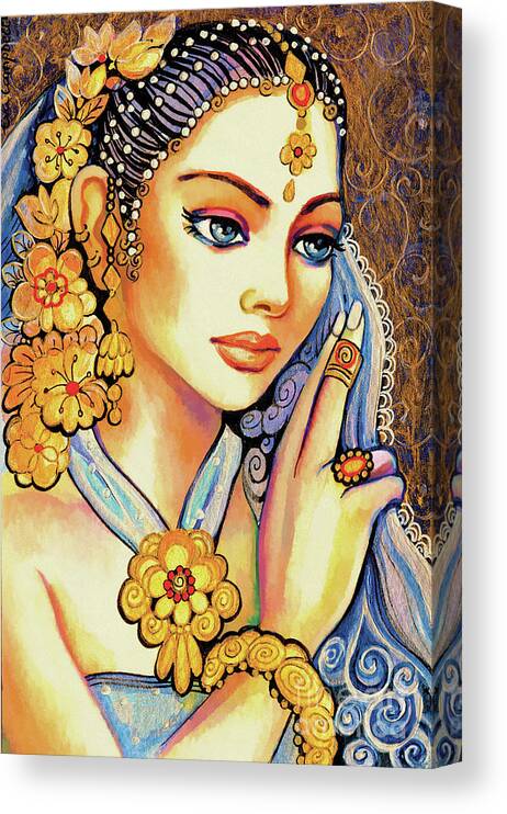 Indian Woman Canvas Print featuring the painting Amari by Eva Campbell