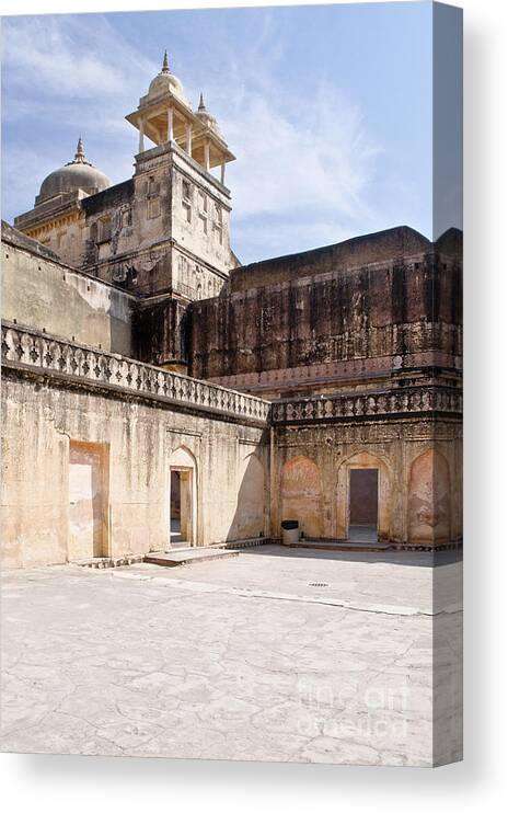 Amber Fort Canvas Print featuring the photograph Amber Fort. Towers. by Elena Perelman