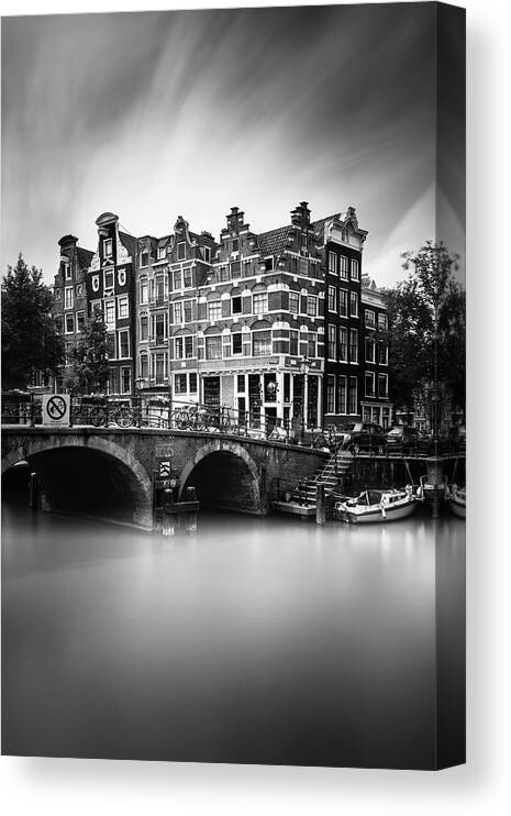 Amsterdam Canvas Print featuring the photograph Amsterdam, Brouwersgracht by Ivo Kerssemakers