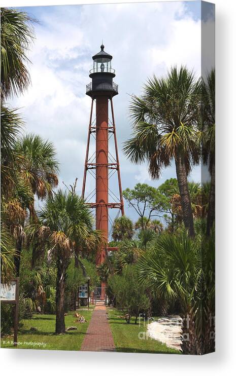Lighthouse Canvas Print featuring the photograph Anclote Key Lighthouse by Barbara Bowen