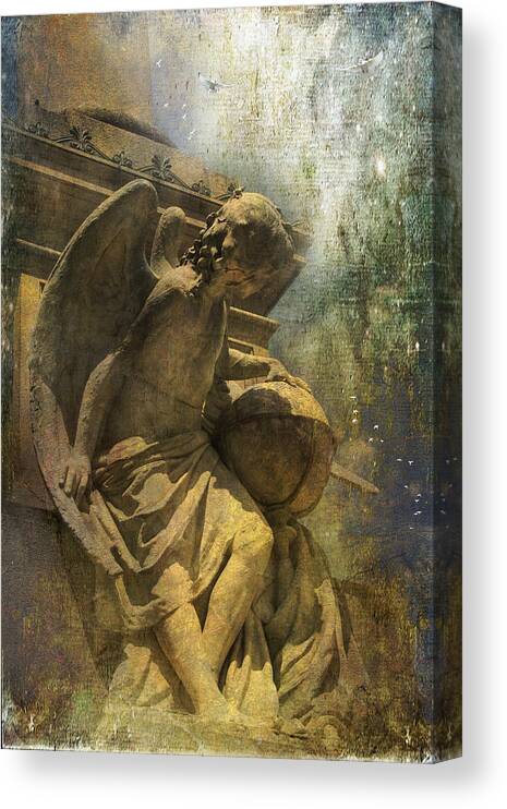 Angel Canvas Print featuring the photograph Angel on watch by John Rivera