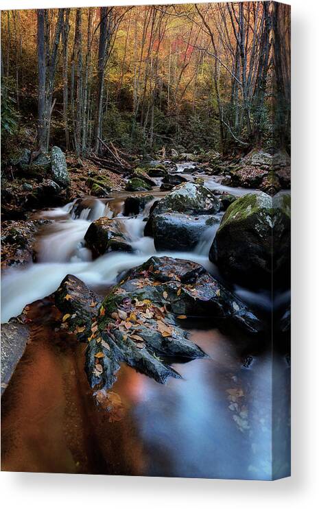 Mountain Stream Canvas Print featuring the photograph Another Fall Morning by Mike Eingle
