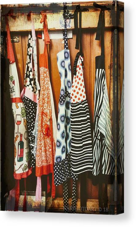 Apron Canvas Print featuring the photograph Aprons by Kathy Barney