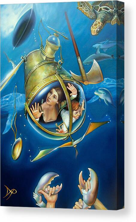 Pirates Canvas Print featuring the painting AQUARIA RISING from Mask of the Ancient Mariner by Patrick Anthony Pierson